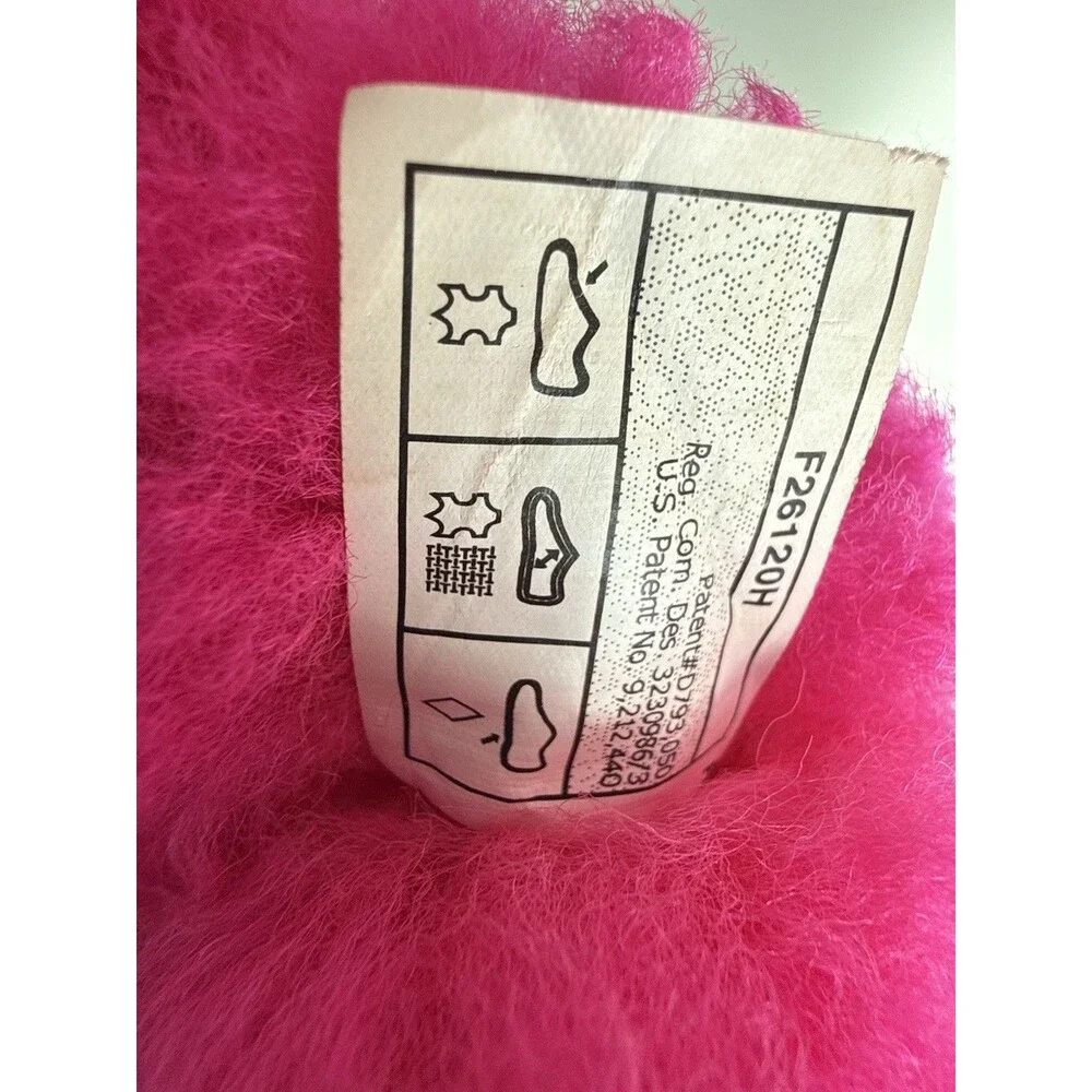 ✿ UGG Kids Pink Suede Shearling Bow Back Boots Winter Warm Girls Size 12 USA